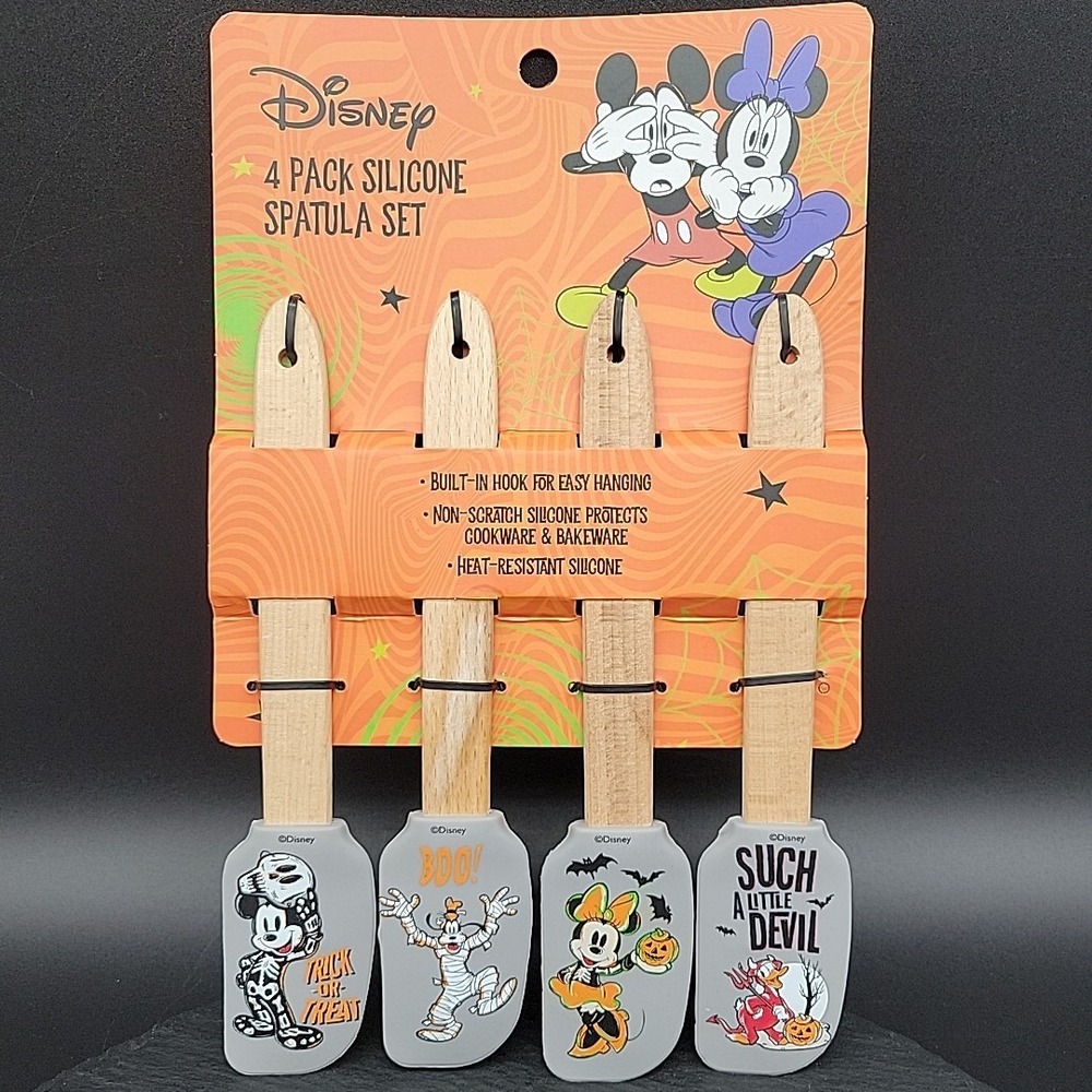 Halloween Set of 4 Disney Mickey Mouse Spatulas Silicone Heat Resistant Devil
